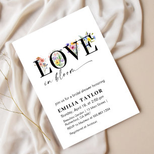 Love In Bloom Spring Floral Bridal Shower Invitation