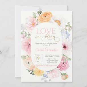 Love in Bloom Spring Floral Bridal Shower Invitation