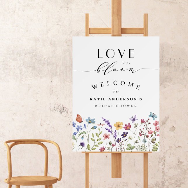 Love in Bloom Spring Summer Floral Bridal Shower Foam Board (Creator Uploaded)