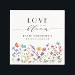 Love in Bloom Spring Summer Floral Bridal Shower Napkins<br><div class="desc">Love is in Bloom! Celebrate the bride-to-be with this elegant watercolor wildflower spring summer floral garden bloom themed bridal shower napkins for your party supplies.</div>