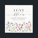 Love in Bloom Spring Summer Floral Bridal Shower Napkins<br><div class="desc">Love is in Bloom! Celebrate the bride-to-be with this elegant watercolor wildflower spring summer floral garden bloom themed bridal shower napkins for your party supplies.</div>