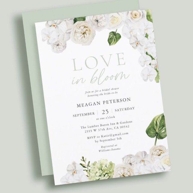 Love In Bloom Summer Greenery Bridal Shower Invitation (Creator Uploaded)