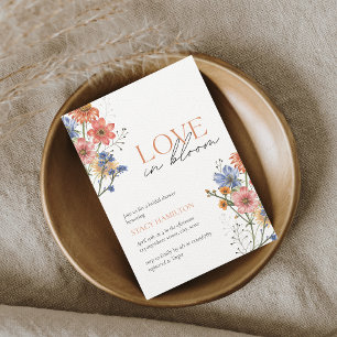 Love in bloom Wild Flower Bridal Shower Invitation