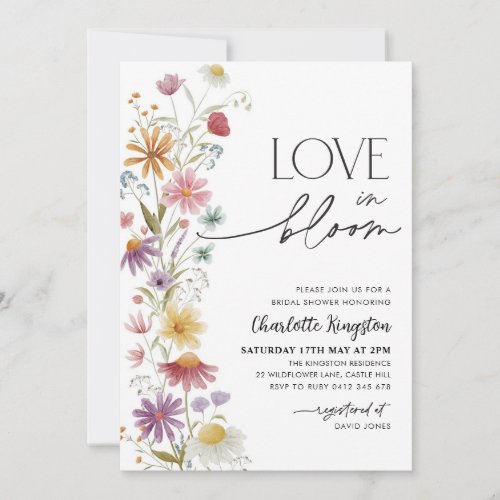 Love In Bloom Wildflower Bridal Shower Floral 