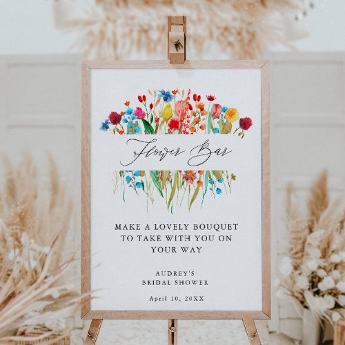 Love in Bloom Wildflower Bridal Shower Flower Bar  Foam Board