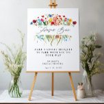Love in Bloom Wildflower Bridal Shower Flower Bar  Foam Board<br><div class="desc">This flower bar sign features a script heading and your text with a beautifully colored watercolor wildflower wreath. Use the template form to add your personalization.</div>