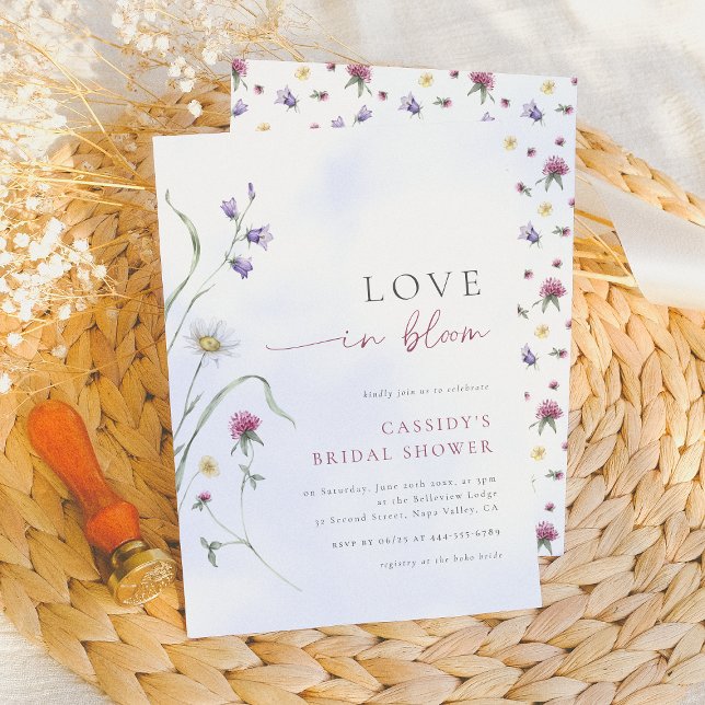 Love in Bloom Wildflower Bridal Shower Invitation (Creator Uploaded)