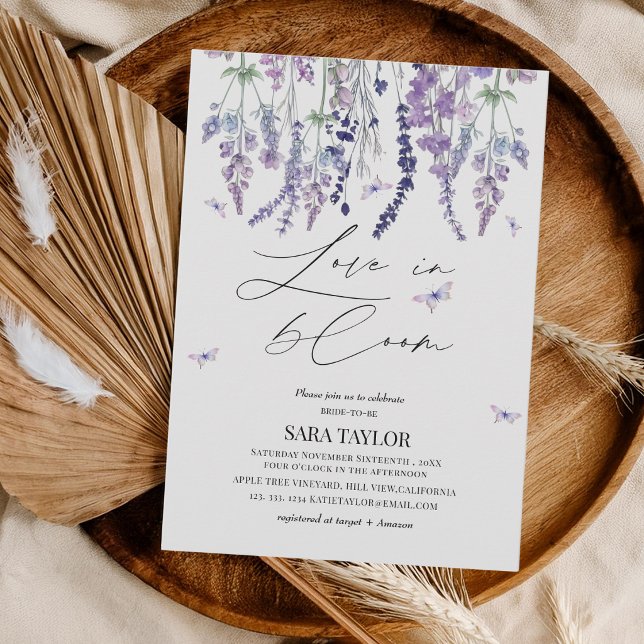 Love in Bloom Wildflower Bridal Shower Invitation (Creator Uploaded)