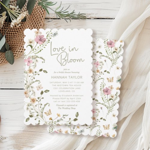 Love In Bloom Wildflower Bridal Shower Invitation