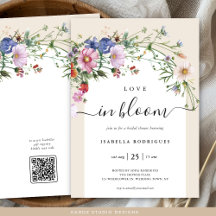 Love In Bloom Wildflower Bridal Shower Invitation