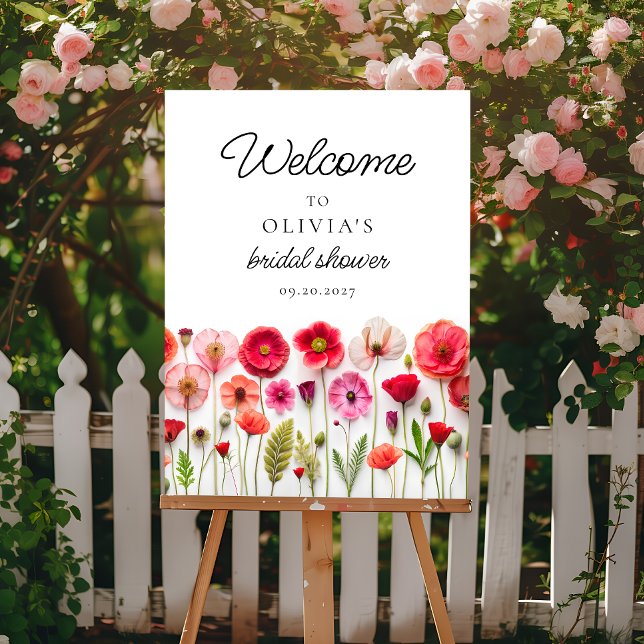 Love In Bloom Wildflower Bridal Shower Welcome Foam Board (Creator Uploaded)