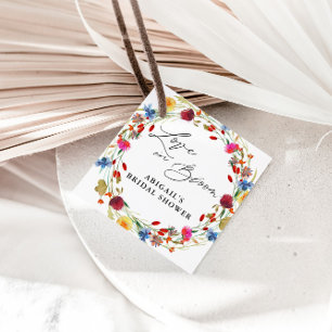 Love in Bloom Wildflower Bridal to Shower Favor Favor Tags