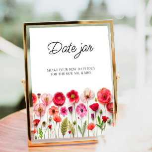 Love in Bloom Wildflower Date Night Ideas Date Jar Poster