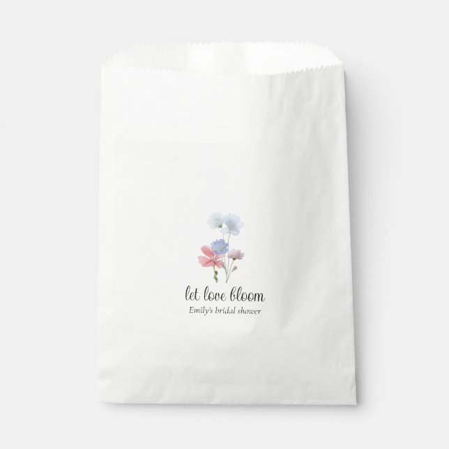 Love in Bloom Wildflower Favor Bags (Front)