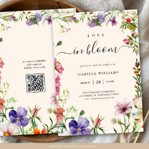 Love in Bloom Wildflower Floral Bridal Shower Invitation