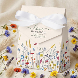 Love in Bloom Wildflower Meadow Bridal Shower Favor Boxes