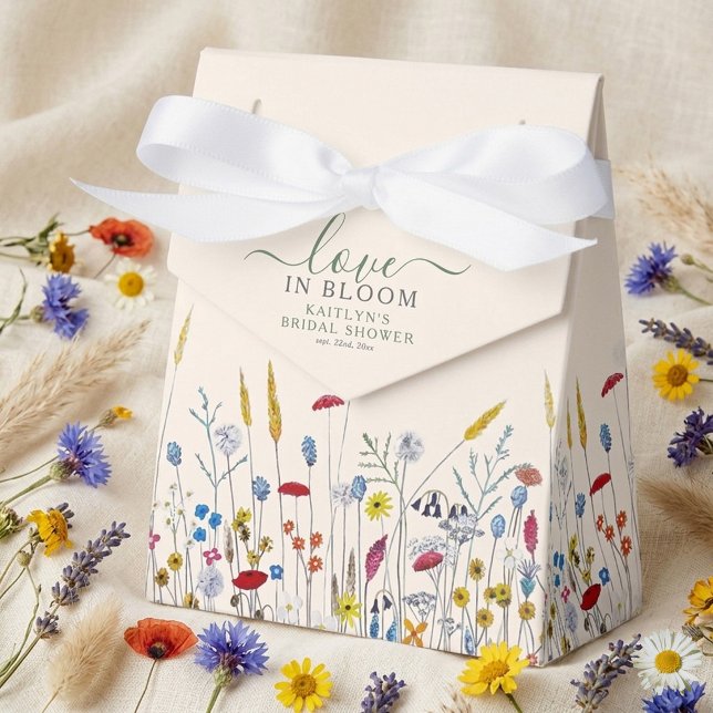 Love in Bloom Wildflower Meadow Bridal Shower Favor Boxes (Creator Uploaded)