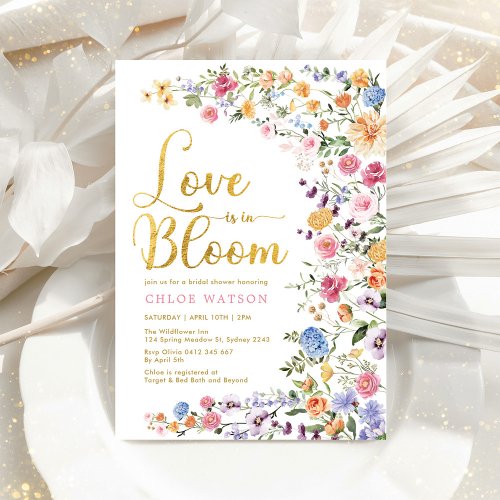 Love in Bloom Wildflower Meadow Bridal Shower  Invitation