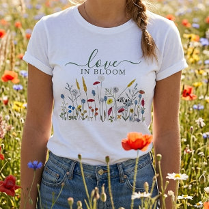 Love in Bloom Wildflower Meadow Bridal Shower T-Shirt