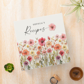 Love In Bloom Wildflower Recipe 3 Ring Binder