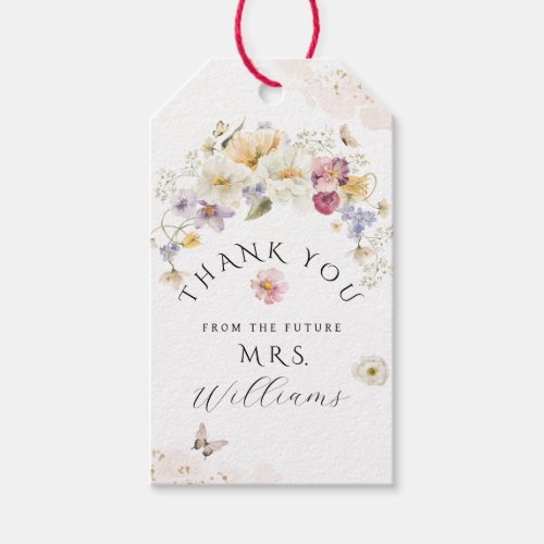 Love in bloom Wildflower Rustic Bridal Shower  Gift Tags