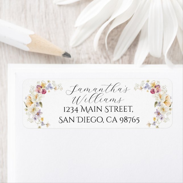 Love in bloom Wildflower Rustic Bridal Shower Label (Insitu)