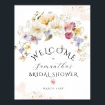 Love in bloom Wildflower Rustic Bridal Shower Poster<br><div class="desc">Love in bloom Wildflower Rustic Bridal Shower</div>