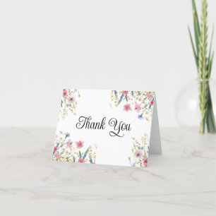 Love in Bloom Wildflower Thank you Cards