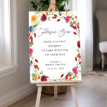 Love in Bloom Wildflower Wreath Flower Bar Foam Board<br><div class="desc">This flower bar sign features a script heading and your text with a beautifully colored watercolor wildflower wreath. Use the template form to add your personalization.</div>