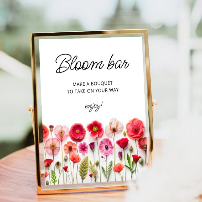 Love in Bloom Wildflowers Bloom or Flower Bar Poster (Creator Uploaded)