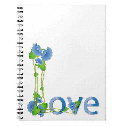 Love in Blue Flowers Notebook