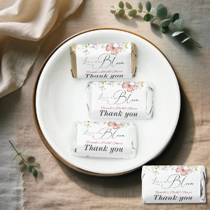 Love in Boom Wildflower Pink Bow Bridal Shower Hershey's Miniatures