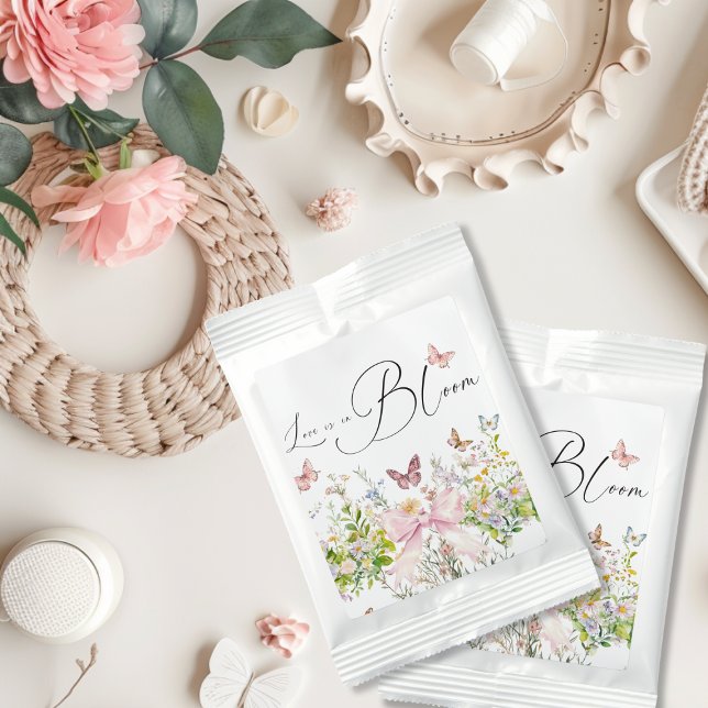 Love in Boom Wildflower Pink Bow Bridal Shower Margarita Drink Mix (Creator Uploaded)