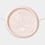 Love in Calligraphy Script Wedding Wax Seal Sticker<br><div class="desc">Elegant wax seal for wedding invitations features a "Love" typography design in ornate calligraphy script with scrolls and a cute little heart accent.</div>