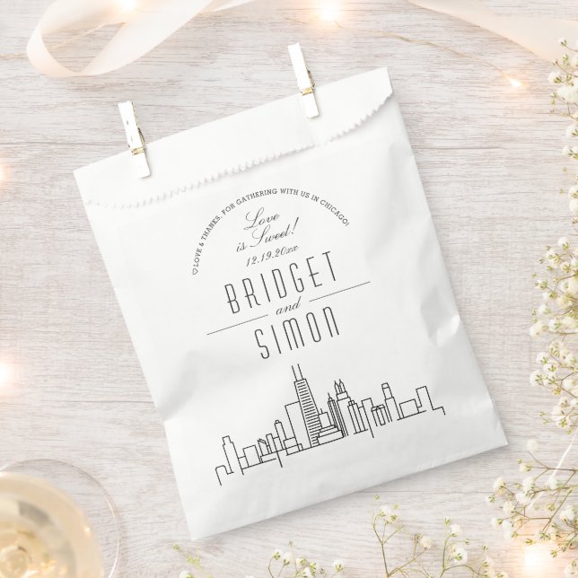 Love in Chicago | Wedding Favor Bags (Clipped)