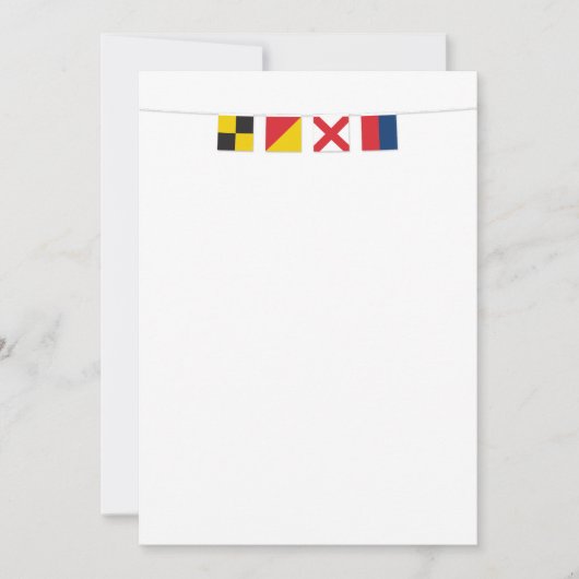 LOVE in Colorful Nautical Signal Flags (Front)