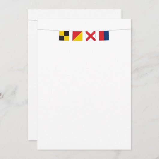 LOVE in Colorful Nautical Signal Flags (Front/Back)