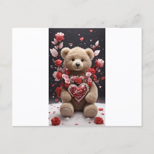 Love in Crystal Harmony Valentines Day Greeting  Postcard