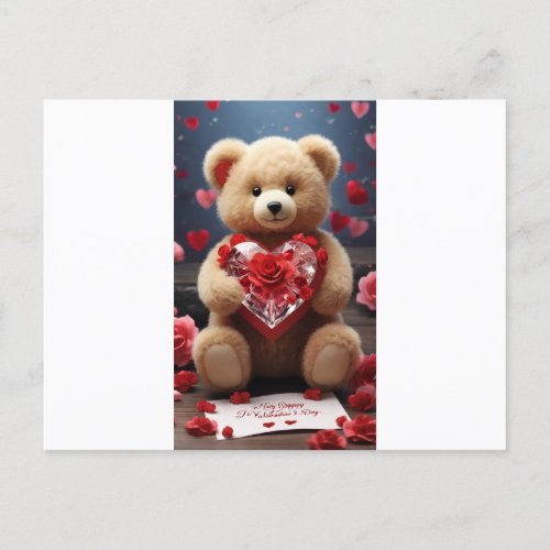 Love in Crystal Harmony Valentines Day Greeting  Postcard