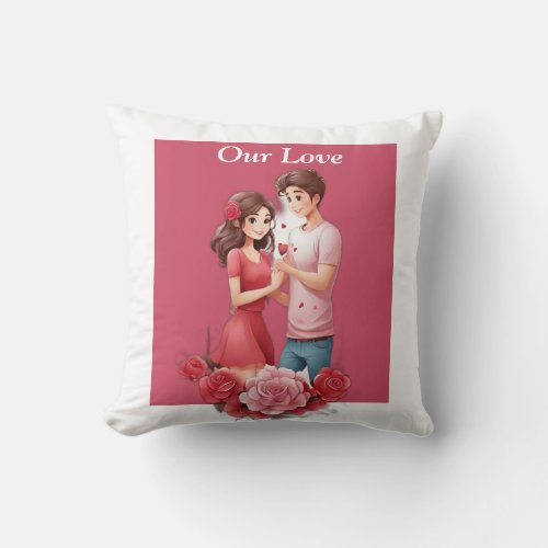 Love in Design Crafting Hearts Together Throw Pillow