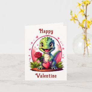 Love in Dragon Style Cute Valentine Dragon  Card