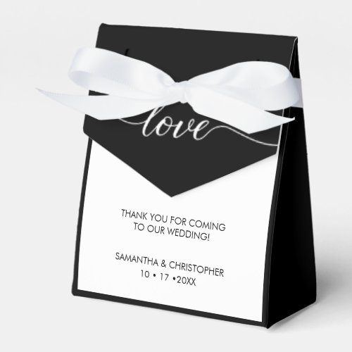 Love in Elegance Personalized Wedding Favor Boxes