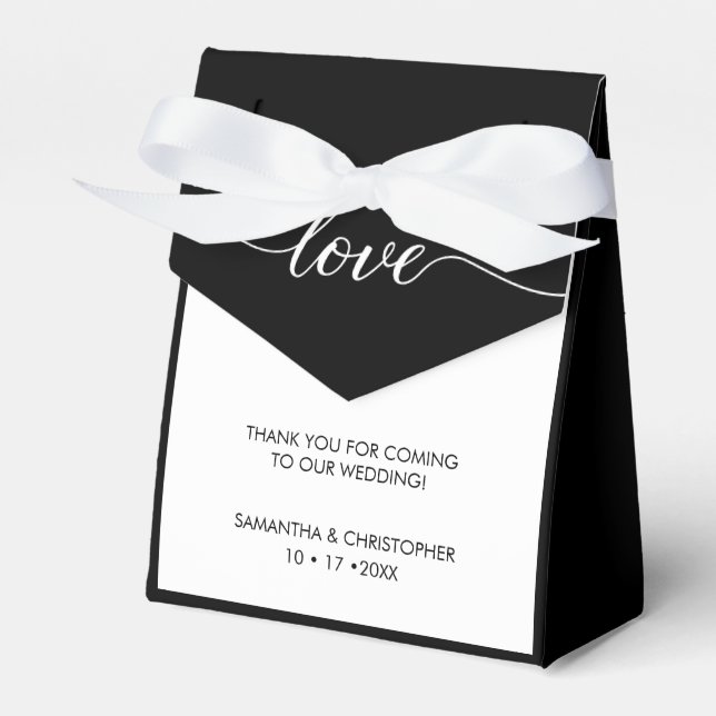 Love in Elegance: Personalized Wedding Favor Boxes (Front Side)