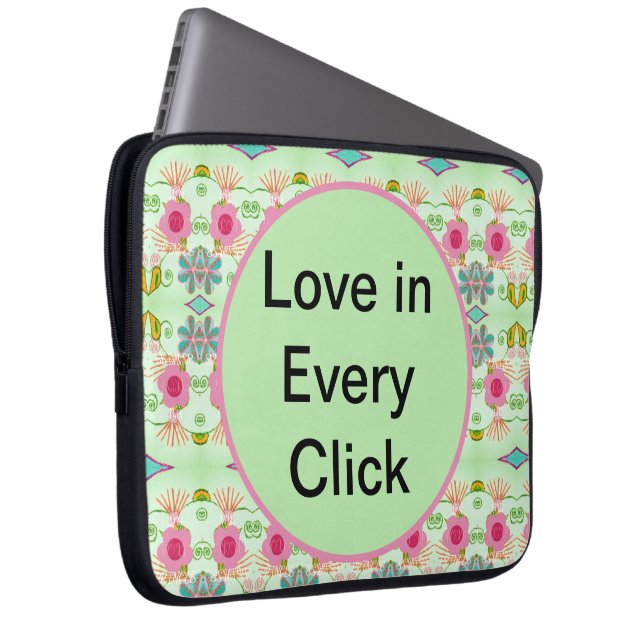 Love in Every Click Laptop Sleeve (Front Right)
