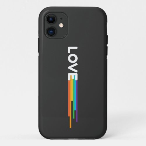 Love in Every Color _ Rainbow Stripes iPhone 11 Case