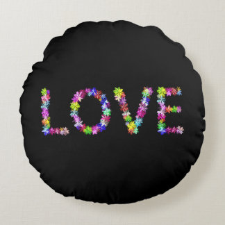 Love in Every Form | Inspirational Achempong Desig Round Pillow