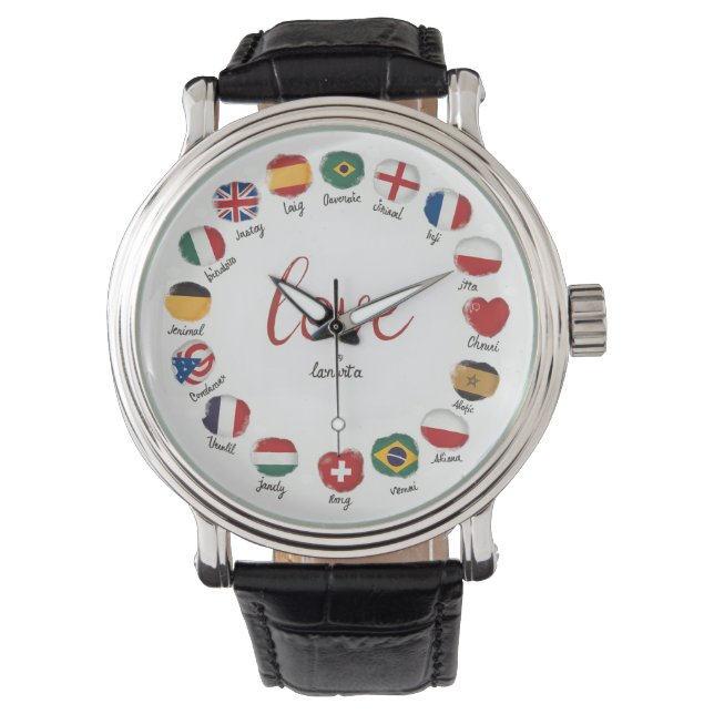 Love in Every Language Wristwatch (Front)