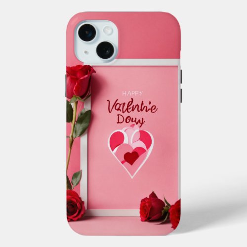 Love in Every Pixel Valentines Day Edition iPhone 15 Plus Case