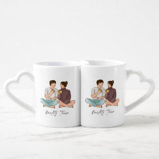 "Love in Every Sip: Lovers' Coffee Mug Set for Per
