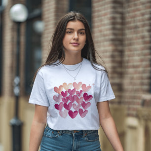 Love in Every Stitch Pink Heart Valentine's T-Shirt